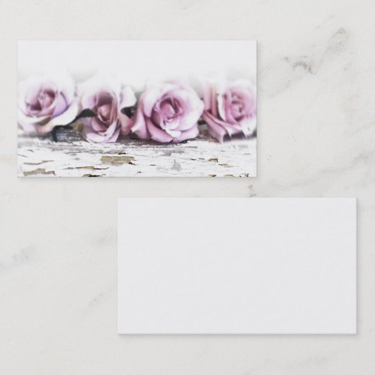 ヴィンテージのぼろぼろのシックなバラの名刺 名刺 (正面/裏面)