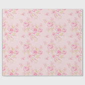 ヴィンテージのぼろぼろのシックな花のスタイル533包むPape ラッピングペーパー (フラット)