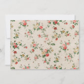 ヴィンテージのぼろぼろのシックな花の結婚式招待状 招待状 (裏面)