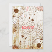 ヴィンテージのぼろぼろのシックな花のBabyShowerの招待 招待状 (裏面)