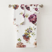 ヴィンテージのぼろぼろのシックな花 バスタオルセット (インサイチュ)