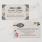 ヴィンテージのぼろぼろのシックなruncibleスプーンのシェフのケータリング 名刺 (正面/裏面)