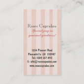 ヴィンテージのぼろぼろのバラの名刺 名刺 (裏面)