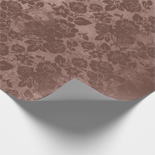 ヴィンテージのぼろぼろのビクトリアンなゴシック様式レトロのバラのスカル ラッピングペーパー (角)