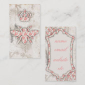 ヴィンテージのぼろぼろの女王バチの名刺 名刺 (正面/裏面)