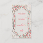 ヴィンテージのぼろぼろの女王バチの名刺 名刺 (裏面)