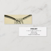 ヴィンテージのまっすぐなかみそり スキニー名刺 (正面/裏面)