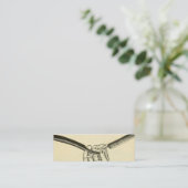 ヴィンテージのまっすぐなかみそり スキニー名刺 (スタンド正面)