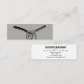 ヴィンテージのまっすぐなかみそり/小型 スキニー名刺 (正面/裏面)