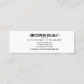 ヴィンテージのまっすぐなかみそり/小型 スキニー名刺 (裏面)