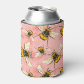 ヴィンテージのまわりにイラストレーションオンピーチクラウド 缶クーラー (缶正面)