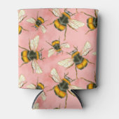 ヴィンテージのまわりにイラストレーションオンピーチクラウド 缶クーラー (正面)