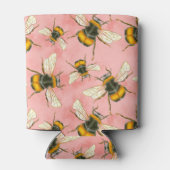 ヴィンテージのまわりにイラストレーションオンピーチクラウド 缶クーラー (裏面)