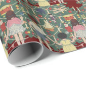 ヴィンテージのまわりにクリスマス飾子A ラッピングペーパー (ロールコーナー)