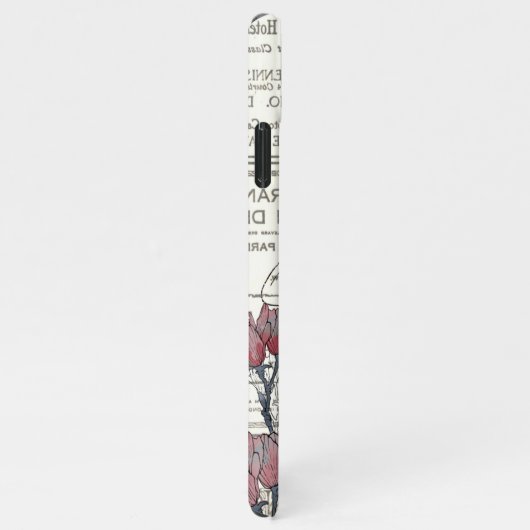 ヴィンテージのまわりにピンクフローラ iPhoneケース (右側)