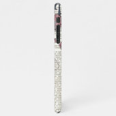 ヴィンテージのまわりにピンクフローラ iPhoneケース (左側)