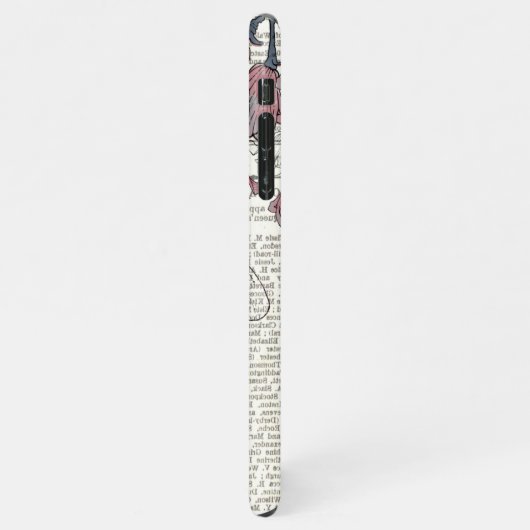 ヴィンテージのまわりにピンクフローラ iPhoneケース (左側)