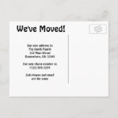 ヴィンテージのまわりに航空機の地及び住所の変更 案内ポストカード (裏面)