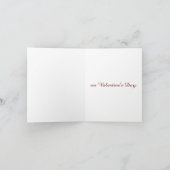 ヴィンテージのまわりに花金ゴールド枠バレンタイン シーズンカード (内部)