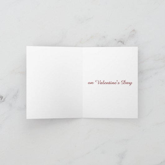 ヴィンテージのまわりに花金ゴールド枠バレンタイン シーズンカード (内部)