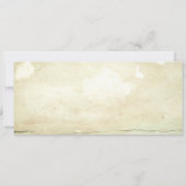 ヴィンテージのやし海岸の搭乗券の結婚式のチケット 招待状 (裏面)