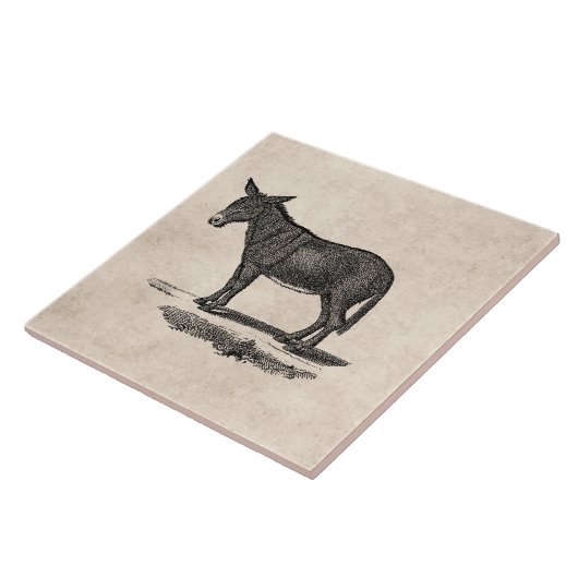 ヴィンテージのろばのイラストレーション- 1800'sろば タイル (側面)