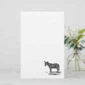 ヴィンテージのろばのイラストレーション- 1800'sろば 便箋 (スタンド正面)