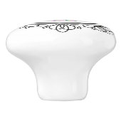 ヴィンテージのアイスクリームのサンデーの陶磁器のノブ セラミックノブ (側面)