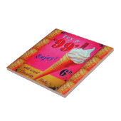 ヴィンテージのアイスクリーム店の印のセラミックタイル タイル (側面)