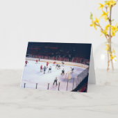 ヴィンテージのアイスホッケーのマッチ カード (黄色い花)