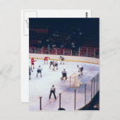 ヴィンテージのアイスホッケーのマッチ ポストカード (正面/裏面)