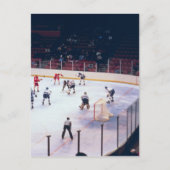ヴィンテージのアイスホッケーのマッチ ポストカード (正面)