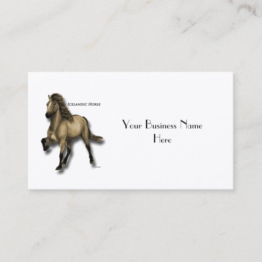 ヴィンテージのアイスランドの馬 名刺 (正面)