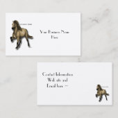 ヴィンテージのアイスランドの馬 名刺 (正面/裏面)