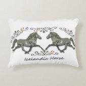 ヴィンテージのアイスランド人の馬 アクセントクッション (正面)