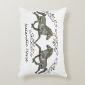 ヴィンテージのアイスランド人の馬 アクセントクッション (正面(垂直))