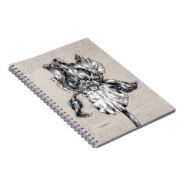 ヴィンテージのアイリススケッチ ノートブック