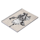 ヴィンテージのアイリススケッチ ノートブック (左側)