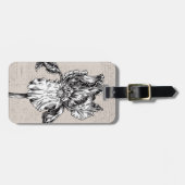 ヴィンテージのアイリススケッチ ラゲッジタグ (正面横)