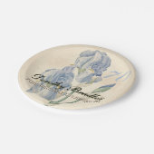 ヴィンテージのアイリス第70誕生会の紙皿 ペーパープレート (アングル)