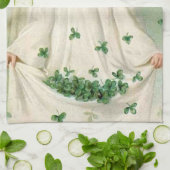 ヴィンテージのアイルランドの天使の台所タオル キッチンタオル (折り畳み)