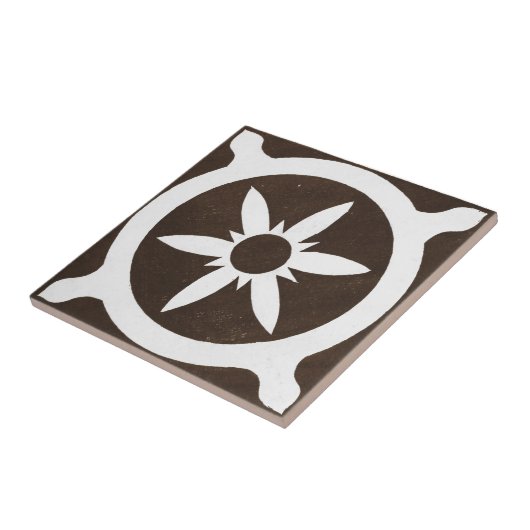 ヴィンテージのアイルランドの陶磁器の芸術のデザインの黒 タイル (側面)