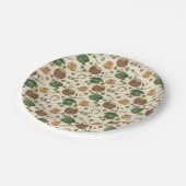 ヴィンテージのアイルランドアイコンパターン ペーパープレート (アングル)