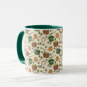 ヴィンテージのアイルランドアイコンパターン マグカップ (正面左)