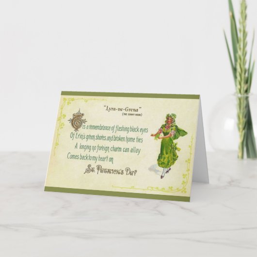 ヴィンテージのアイルランド人のセントパトリックの日の挨拶状 カード (正面)