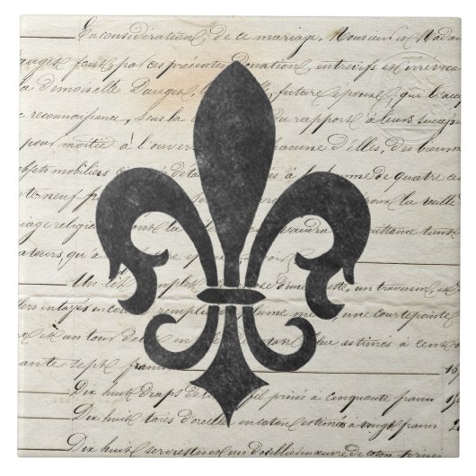 ヴィンテージのアクセントのフランスのな短命なものの(紋章の)フラ・ダ・リ タイル (正面)