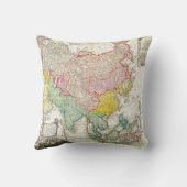 ヴィンテージのアジア地図の枕 クッション (裏面)