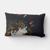ヴィンテージのアジア猫の伝染性の魚 ランバークッション (裏面)