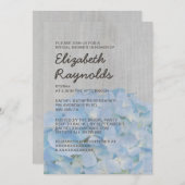 ヴィンテージのアジサイのブライダルシャワー招待状 招待状 (正面/裏面)