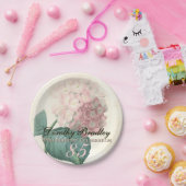 ヴィンテージのアジサイの85th誕生会の紙皿 ペーパープレート (パーティー)